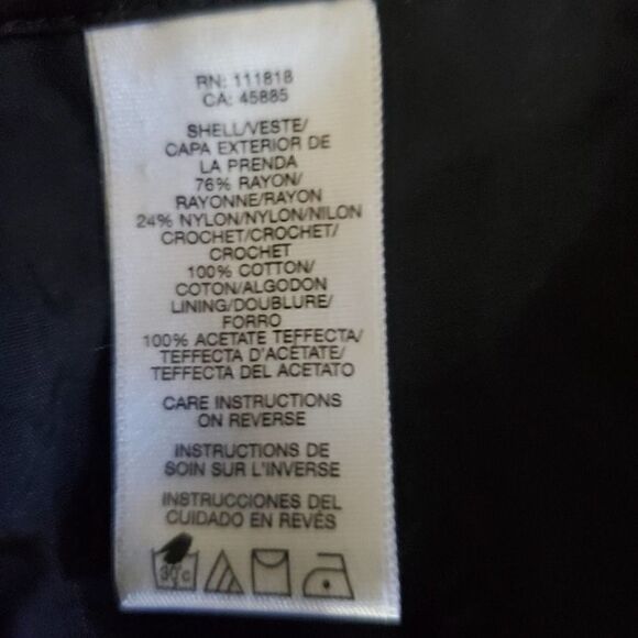 Michael Kors Black Crochet & Velvet Skirt NWT - Picture 7 of 7